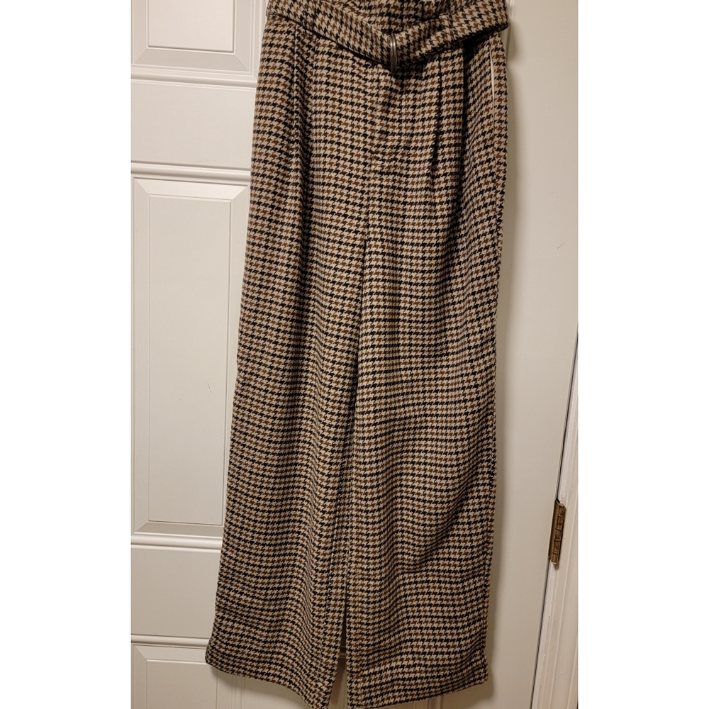 FREE PEOPLE  - Maryam Houndstooth Paperbag Pants - Picture 5 of 8